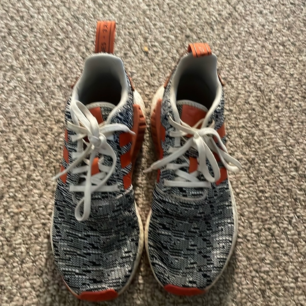 Adidas nmd black and orange suede